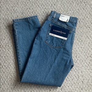 NWT Lands' End Women's Relaxed Fit Blue Jeans